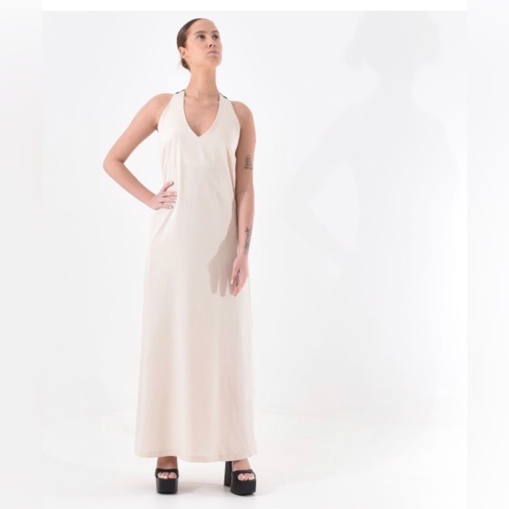 Lotus Eaters | Nissiros Oatmeal Maxi Dress
